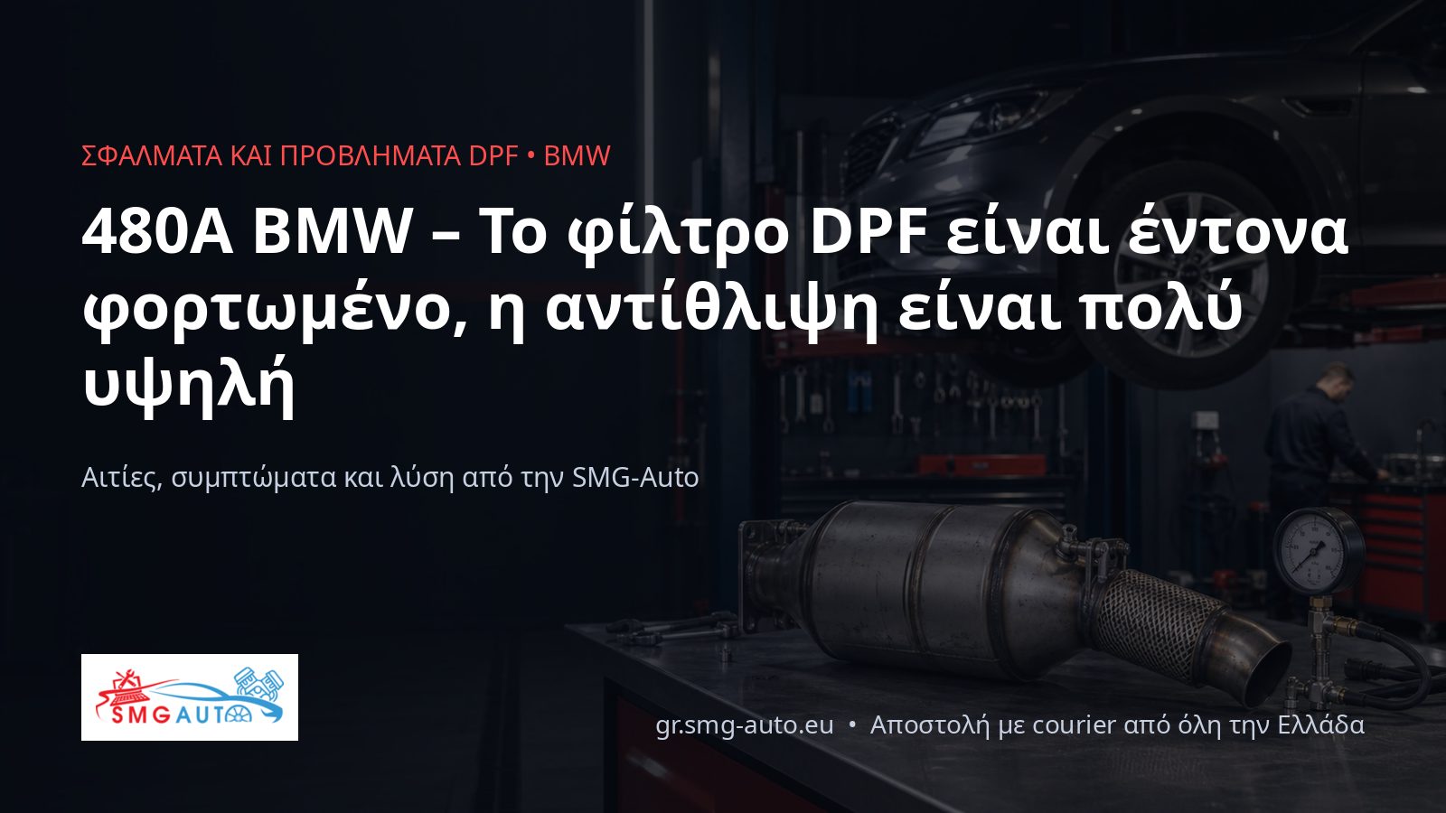 480A BMW – το φίλτρο DPF είναι έντονα φορτισμένο