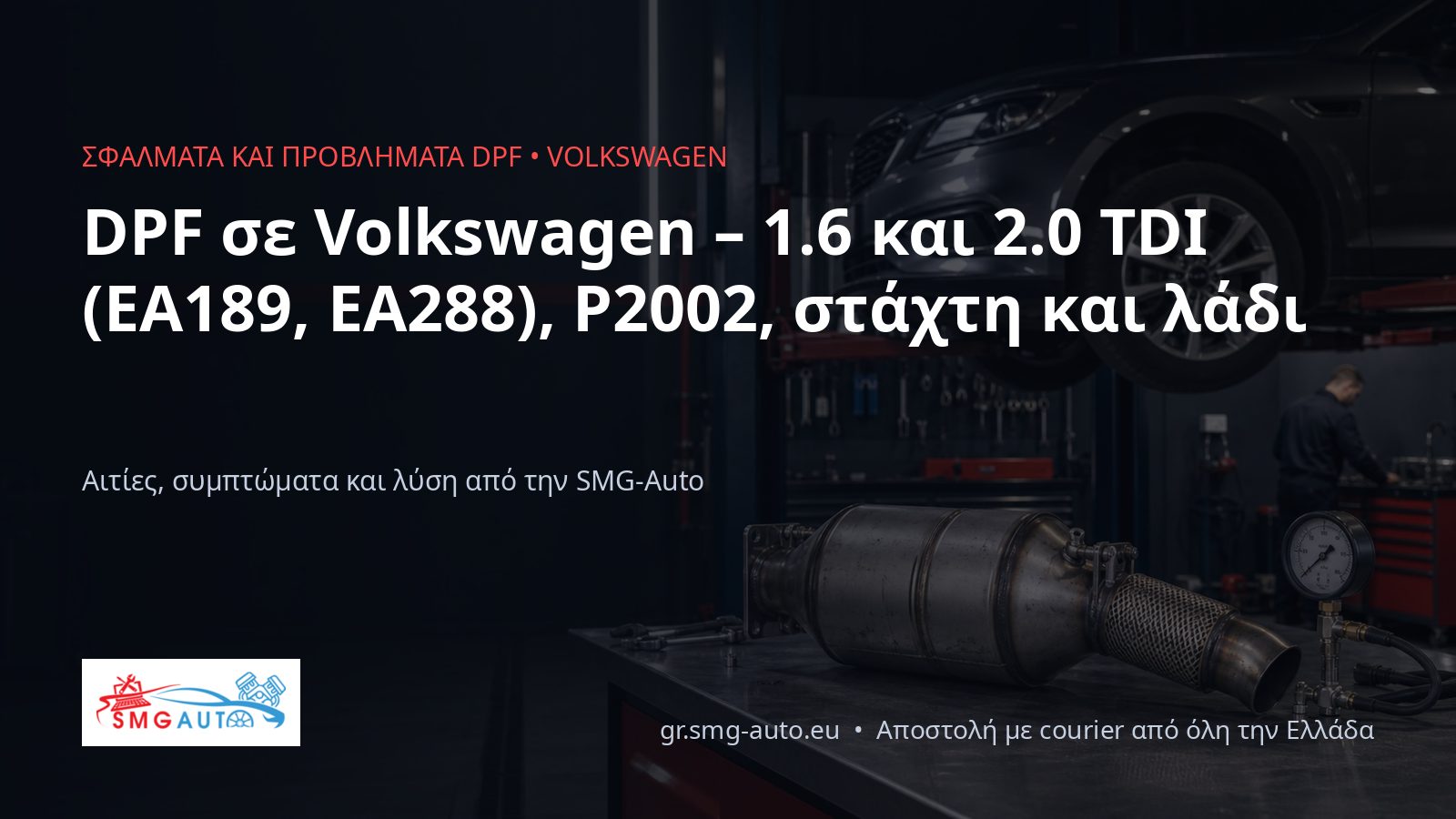 DPF στην Volkswagen – 1.6 και 2.0 TDI, P2002, αιθάλη και στάχτη